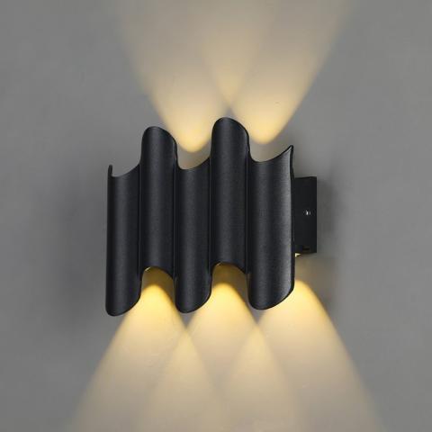 LED фасаден осветител Lightex Pulse 5x1 W IP65 черен - Градински лампи