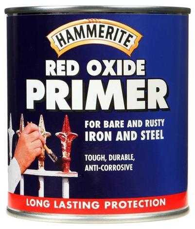 Грунд за метал Hammerite 0.5 л червен оксид - Бои за метал