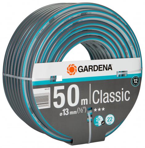 Градински маркуч Classic 1/2" 50 м Gardena, снимка 3 - Маркучи на ролка