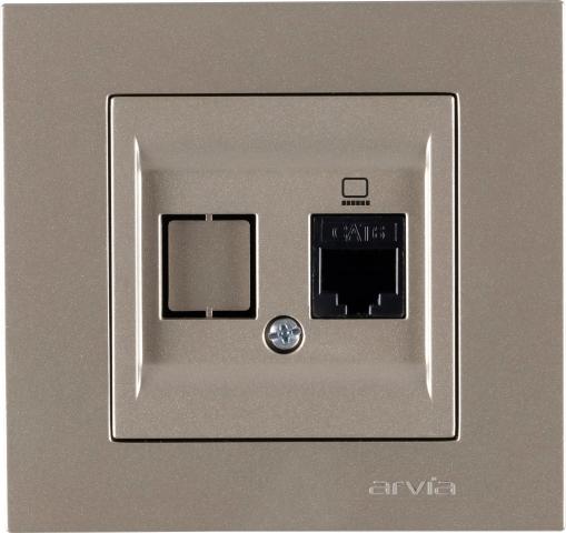 Karen титан розетка единична 1xRJ45 (CAT 6) - Ключове и контакти