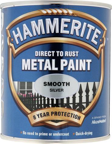 Боя за метал Hammerite 0.75 л сребро гланц - Бои за метал