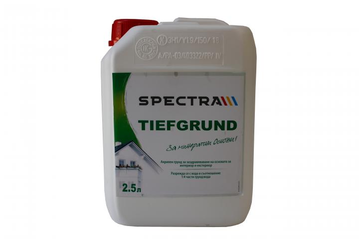 Грунд за стени и фасади Spectra Tiefgrund 2.5 л - Грунд за бои за стени