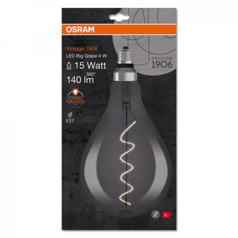 Vintage LED крушка Big Grape Smoke 4W 140 lm 1800K - Лед крушки е27