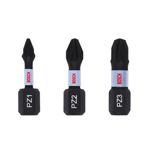 Комплект битове Impact Control PZ 25 мм Bosch 3 бр., снимка 2 - Битове