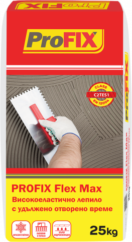 Високоеластично лепило за плочки Profix Flex Max 25 кг C2TES1 - Лепила за плочки