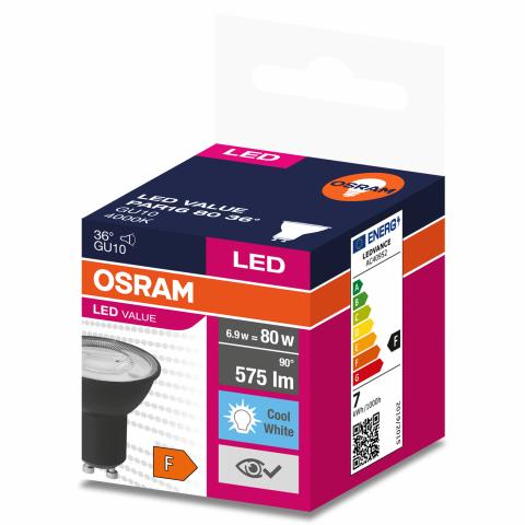 LED крушка GU10 6.9W 575 lm 4000K 36°, снимка 3 - Лед крушки gu10