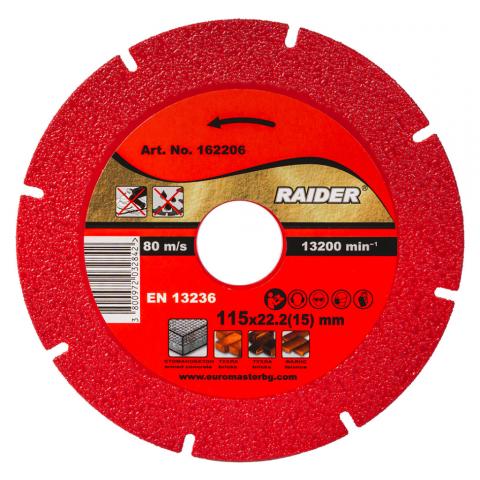 Диамантен диск Raider RDP-DD27 Dry 115x22.2 мм 15 мм - Диамантени дискове