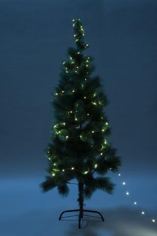 Медно жилен кабел 100 LED 10 м студено бяло - Светеща верига