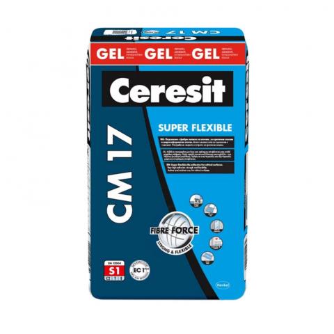 Лепило за плочки Ceresit CM 17 GEL, клас C2TES1 20 кг - Лепила за плочки