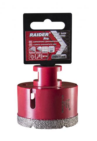 Боркорона Raider Diamond Dry M14 65 мм - Боркорони за керамика, зидария и камък