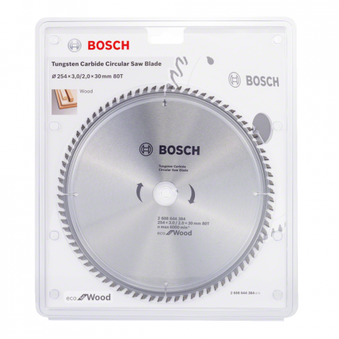 Циркулярен диск Bosch Wood 254x3.0x30 мм 80T - Циркулярни дискове