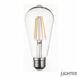 LED крушка Filament 8W 220V E27 ST64 2700K дим