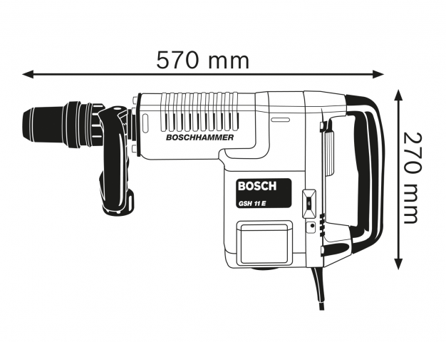 Къртач Bosch Blue GSH 11 E, снимка 3 - Къртачи