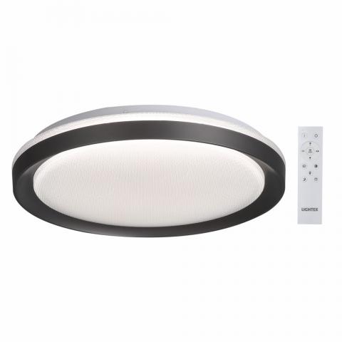 LED плафон Lightex Galaxy max.54W 5100 lm димируем с дистанционно ф400 мм графит - Плафони