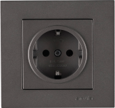 KAREN антрацит контакт ШУКО 2Р+Е 16А 250V