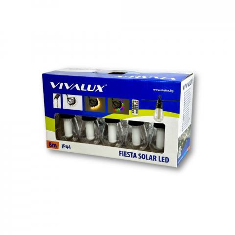 Соларна LED верига Vivalux Fiesta с 10 лампи, снимка 3 - Осветителни тела