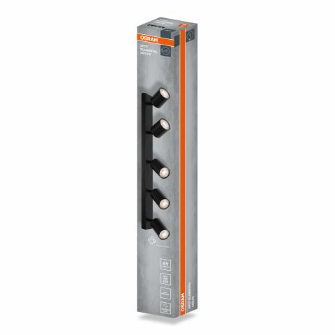 Спот петица Osram Elemental GU10 черен, снимка 3 - Спотове