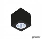 Луна за външен монтаж Lightex 1хGU10 max.7W LED квадрат черна 80х80 мм