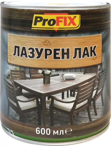 Лазурен лак Profix 0.6 л безцветен - Лакове за дърво