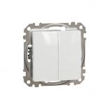 Sedna New Мех. ключ сериен, 10А 250V, бял