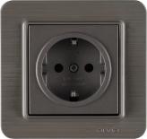 Lavin антрацит контакт шуко 2Р+Е 16А 250V
