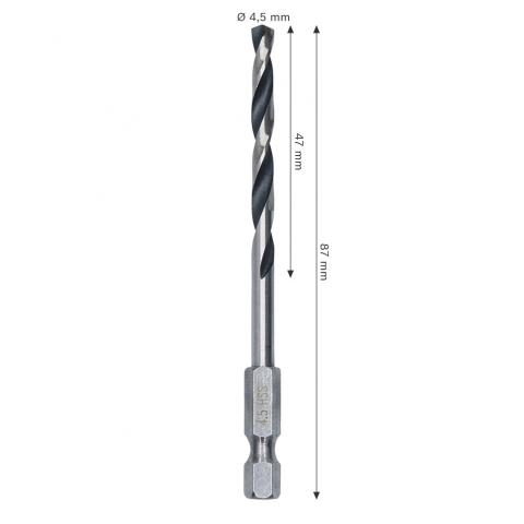Свредло Bosch Metal HSS HEX 4.5х47x87 мм, снимка 2 - Свредла за метал