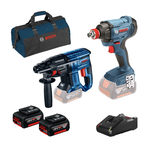 Акумулаторен комплект BOSCH BLUE GBH180 + GDX180 - Електроинструменти
