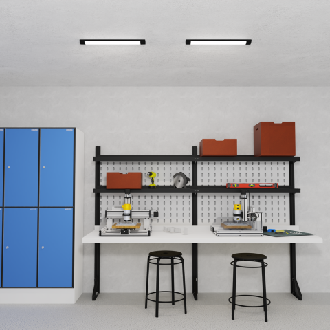 LED шина Batten 18W 2000 lm 4000K 60cm черна, снимка 3 - Led шини