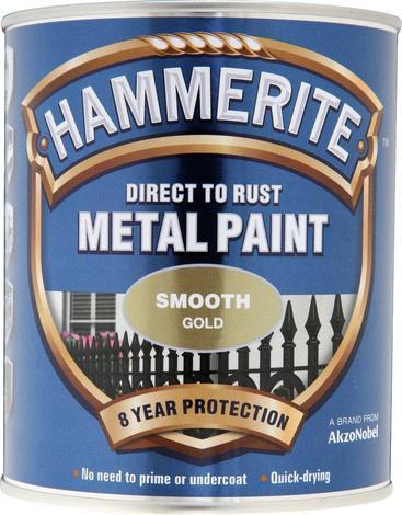 Боя за метал Hammerite 0.75 л злато гланц - Бои за метал