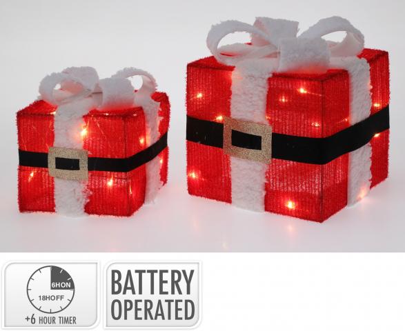 LED Кутия за подаръци 15х20 см червена - Други светещи артикули