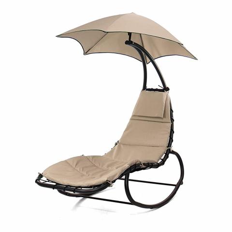 Едноместна люлка 185x145x180 cм мока, снимка 3 - Метални люлки