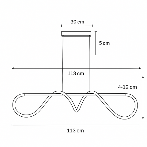 LED пендел Savanah 28 W 2240 lm 4000K, снимка 3 - Пендели