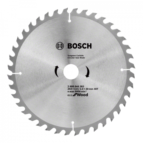Циркулярен диск Bosch Wood 254x3.0x30 мм 40T, снимка 2 - Циркулярни дискове