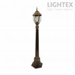 Градински стълб Lightex Firence GB 1xE27 IP44 жълта патина