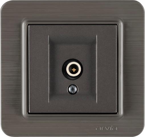 Lavin антрацит розетка TV крайна IEC мъжки 18dB - Ключове и контакти