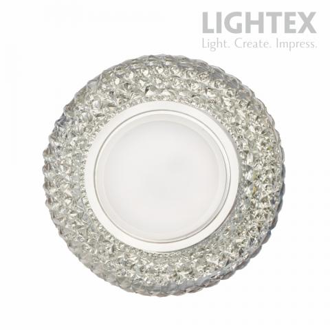 Луна Lightex стационарна кръгла стъкло прозрачно с LED лента 3W 3000K 330 lm LS500151+ MR16 max.7W - Луни