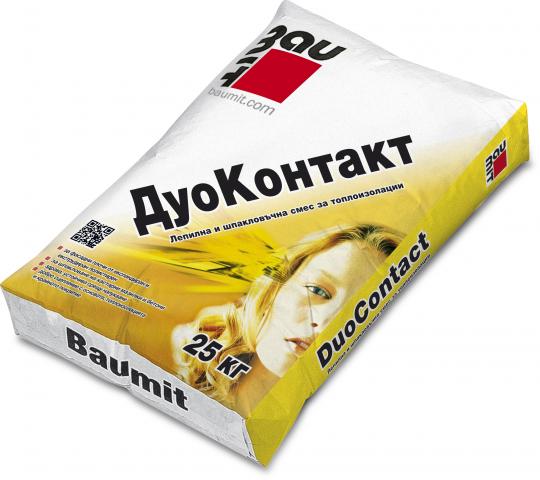 Лепилна смес Baumit Дуо Контакт 25 кг - Лепила и шпакловки за eps и xps