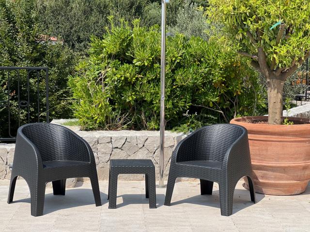Кресло Toscana Rattan антрацит, снимка 3 - Pvc столове